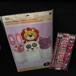 Brand New, Valentine Treat Bag Kit, and, 12 Pencils